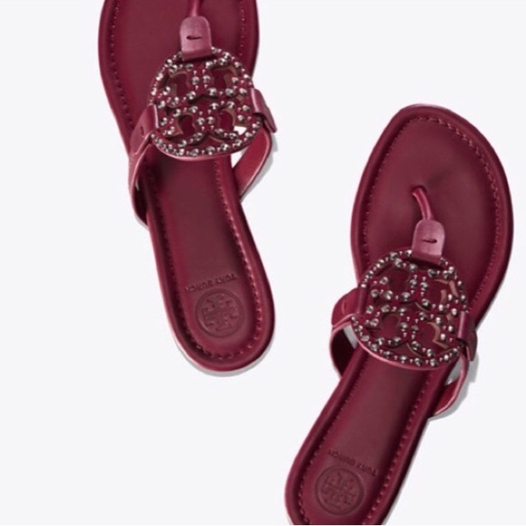 New Tory Burch Embellished Miller Sandals - Picture 6 of 10